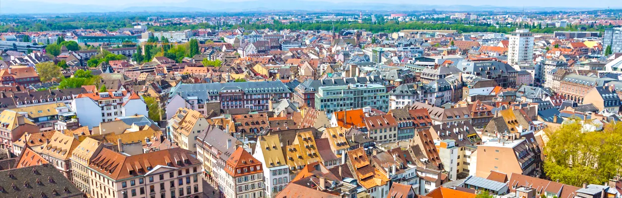 Vue aérienne Strasbourg